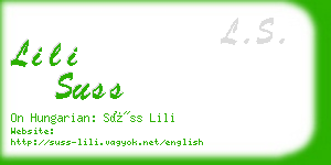 lili suss business card